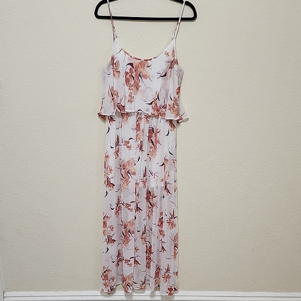 Leith Pink Floral Maxi Sundress